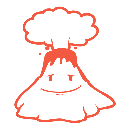 drawing volcano