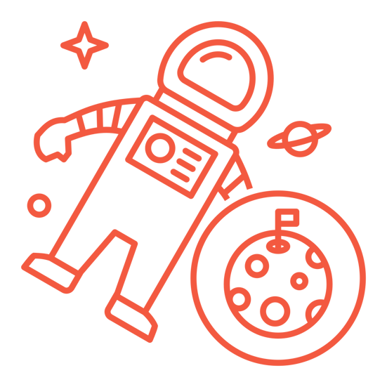 drawing of astronaut