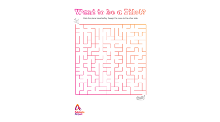 kids maze with a plane