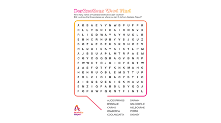 Destinations Word Finder