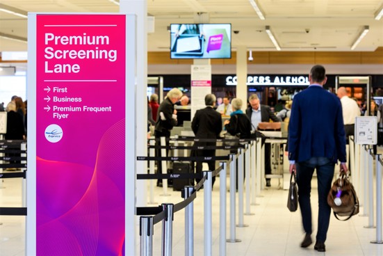 Image of Adelaide Airport's Premium Screening lane