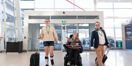 A friendly member of the Adelaide Airport customer care team