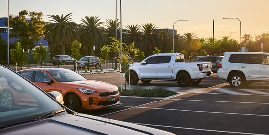 Two female passengers in an Adelaide Airport car park