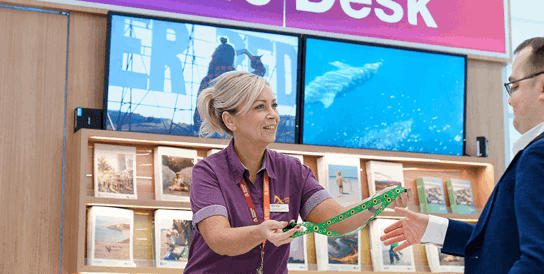 A friendly member of the Adelaide Airport customer care team